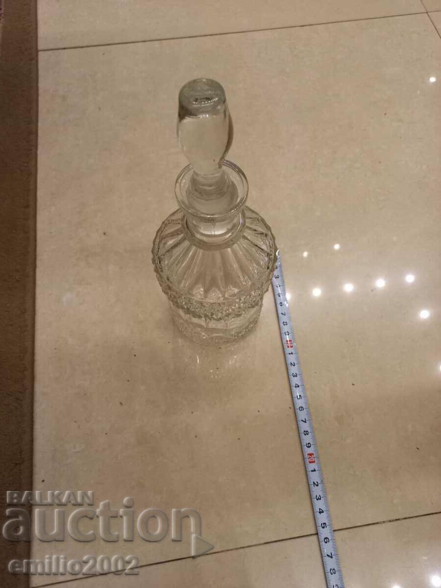 Glass carafe retro social with price 5.00 BGN | € 2.56 Glass carafe retro social with price 5.00 BGN | € 2.56