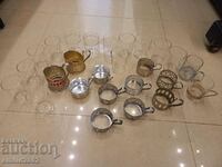 Lot of coasters and glasses retro social