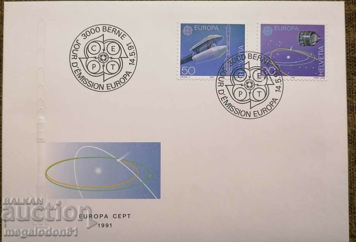 Швийцария - Европа CEPT 1991г.,Космос