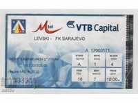 Εισιτήριο ποδοσφαίρου Λέφσκι-Σαράγεβο Βοσνία-Ερζεγοβίνη 2012 LE