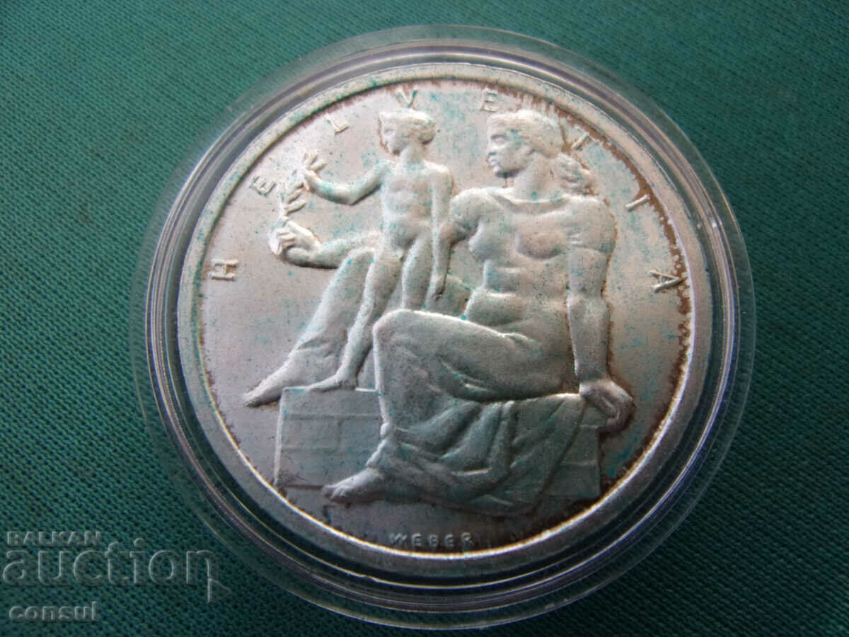 Switzerland 5 Francs 1948 UNC Rare