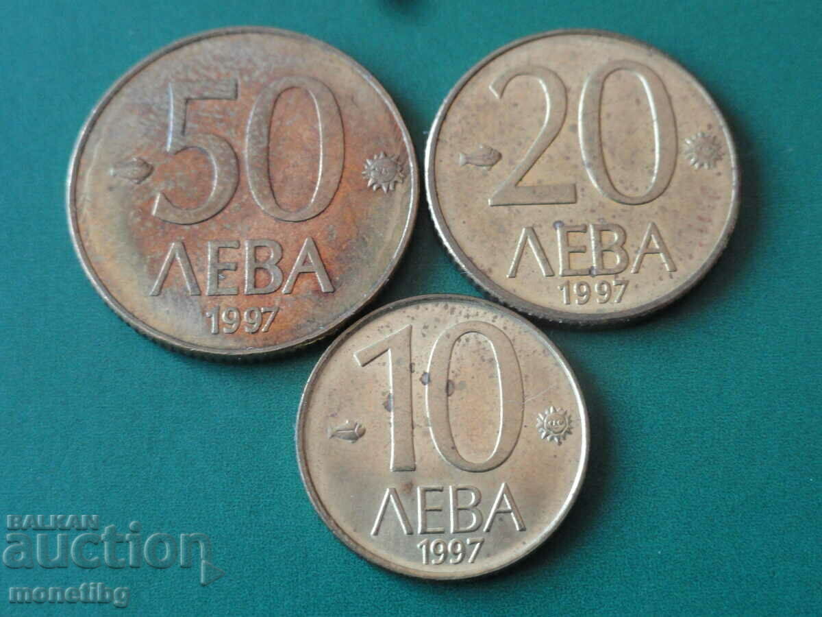 Bulgaria 1997 - Complete set of circulating coins (10, 20 and 50lv) - 5 Bulgaria 1997 - Complete set of circulating coins (10, 20 and 50lv) - 5