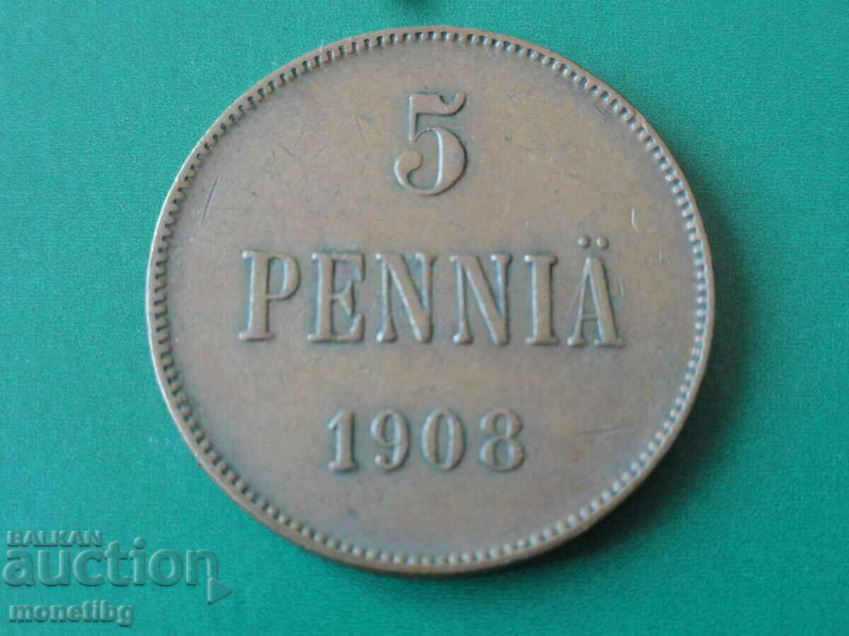 Russia (for Finland) 1908 - 5 pennies - 5