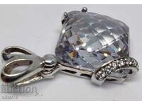 Pandantiv din argint cu zirconiu cubic imens