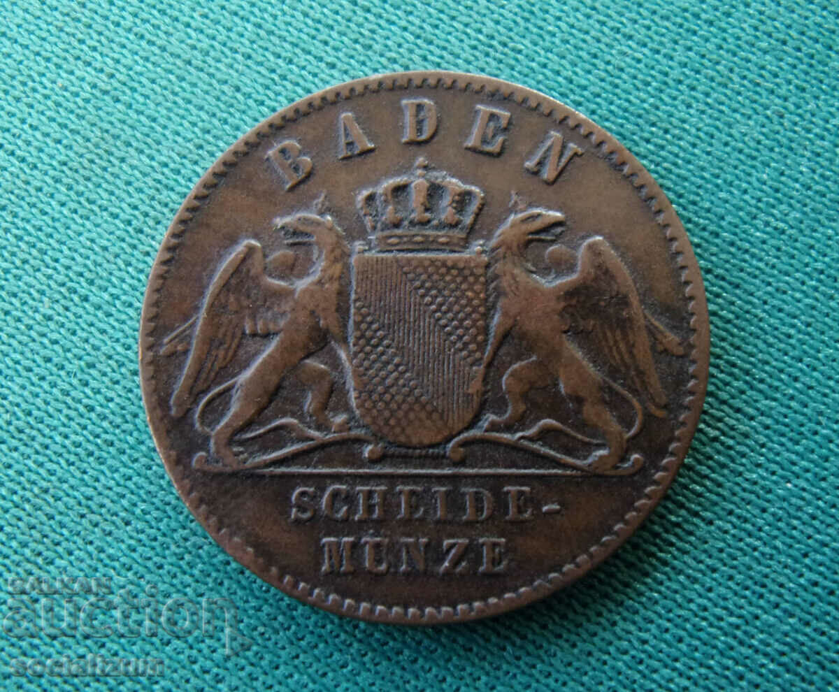 Баден  1  Кройцер  1871  Rare