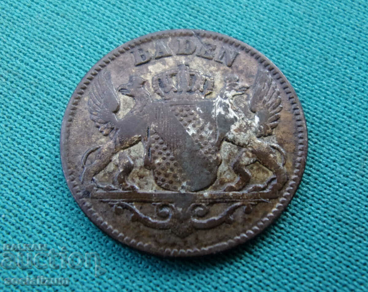 Баден  6  Кройцера  1849  UNC  Rare с цена € 15.34 | 30.00 лв.