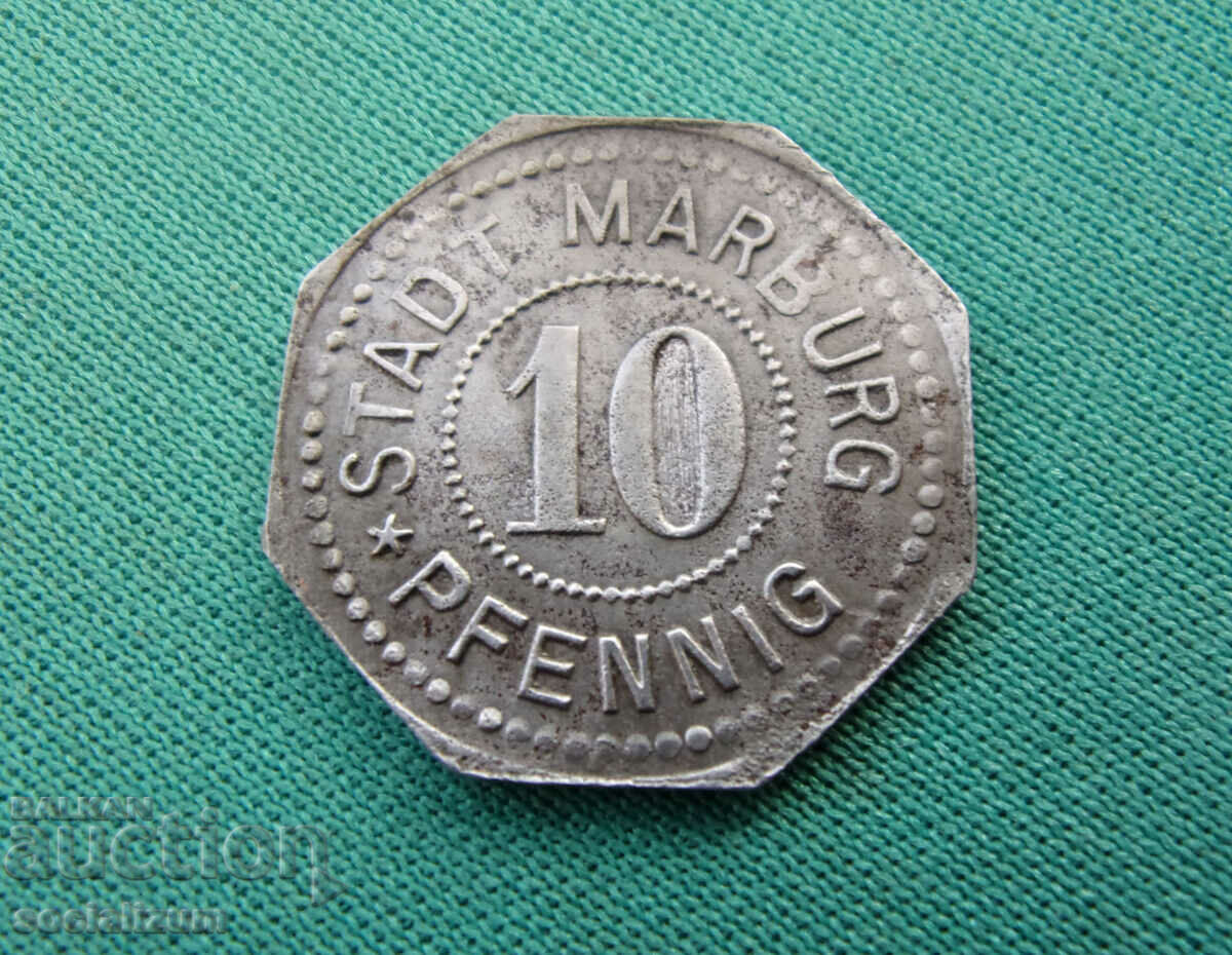 Марбург  10  Пфенига  1917  Rare с цена € 10.23 | 20.01 лв.