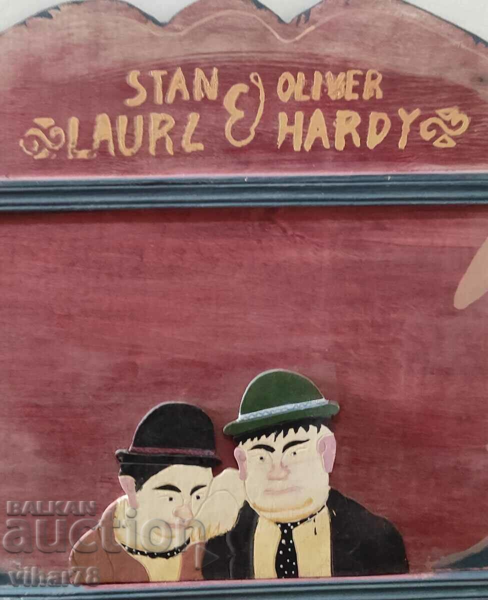 Laurl-Hardy-Number 2 Wood Plaque - 7 Laurl-Hardy-Number 2 Wood Plaque - 7