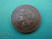 France 10 Centime 1886 Rare