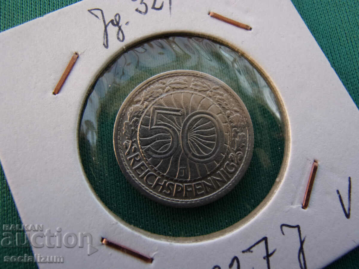 Weimar 50 Pfennig 1927 J Rare
