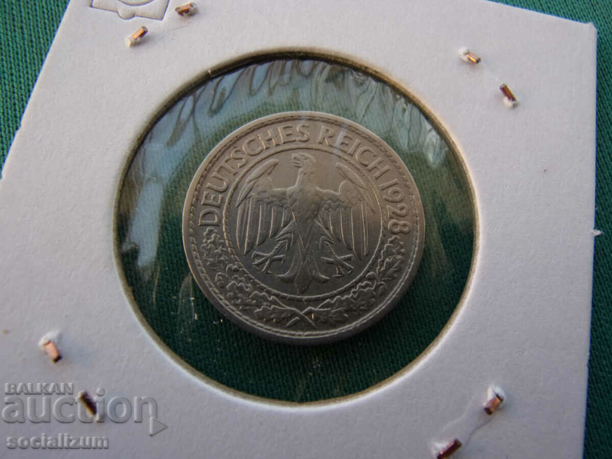 Weimar 50 Pfennig 1928 Un rar cu preț € 3.07 | 6.00 BGN