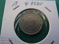 Weimar 50 Pfennig 1928 A Rare