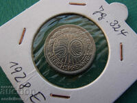 Weimar 50 Pfennig 1928 E Rare