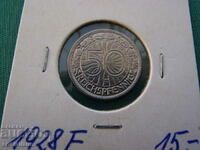 Weimar 50 Pfennig 1928 F Rare