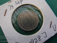Weimar 50 Pfennig 1928 J Rare