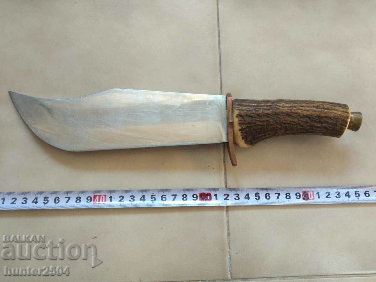 Knife, hunting, old, handmade, for scraping.