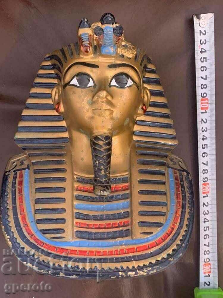 Уникална масивна ръчно рисувана статуетка-Тутанкамон(4кг)