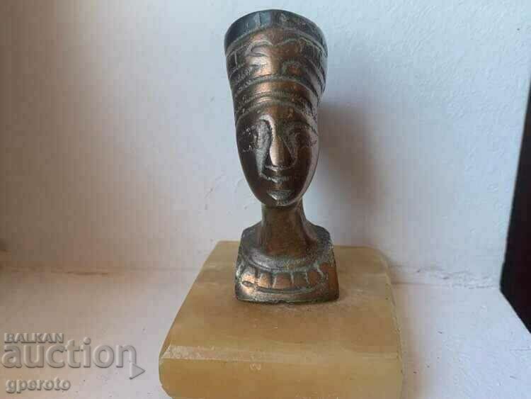 Ancient Egyptian Nefertiti Statuette-Bronze and Onyx-1 with price 25.00 BGN | € 12.78