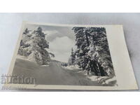 Postcard Winter landscape in the mountains 1962