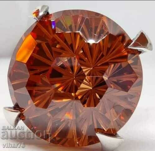 Delivery of Solid silver ring with cubic zirconia