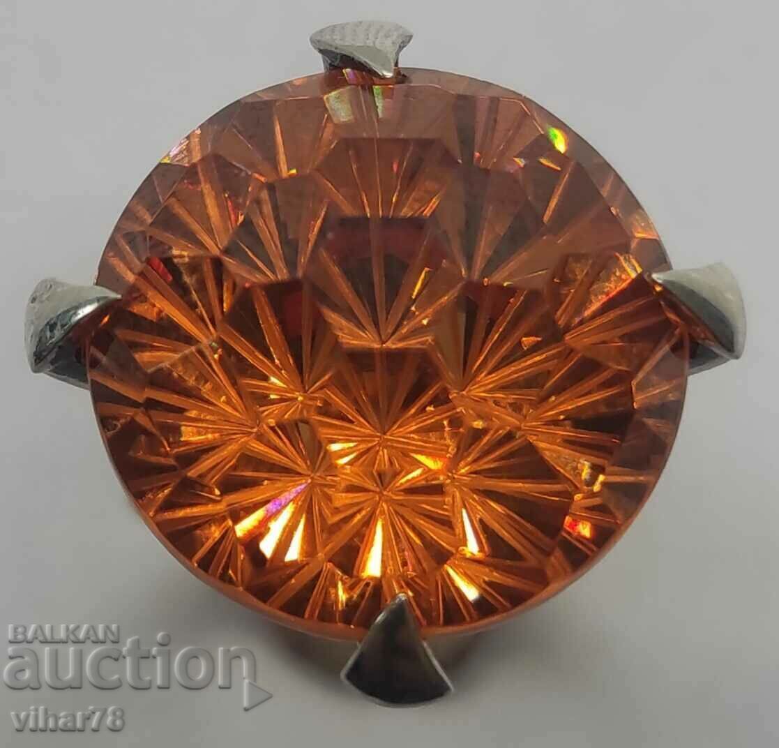 Δαχτυλίδι από μασίφ ασήμι με κυβικά ζιργκόν