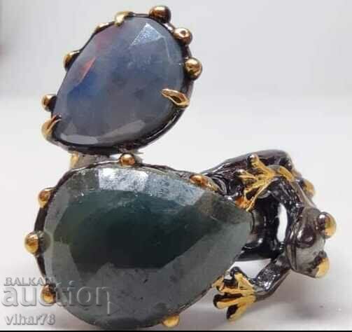 Silver ring with sapphire with price 199.99 BGN | € 102.25 Silver ring with sapphire with price 199.99 BGN | € 102.25