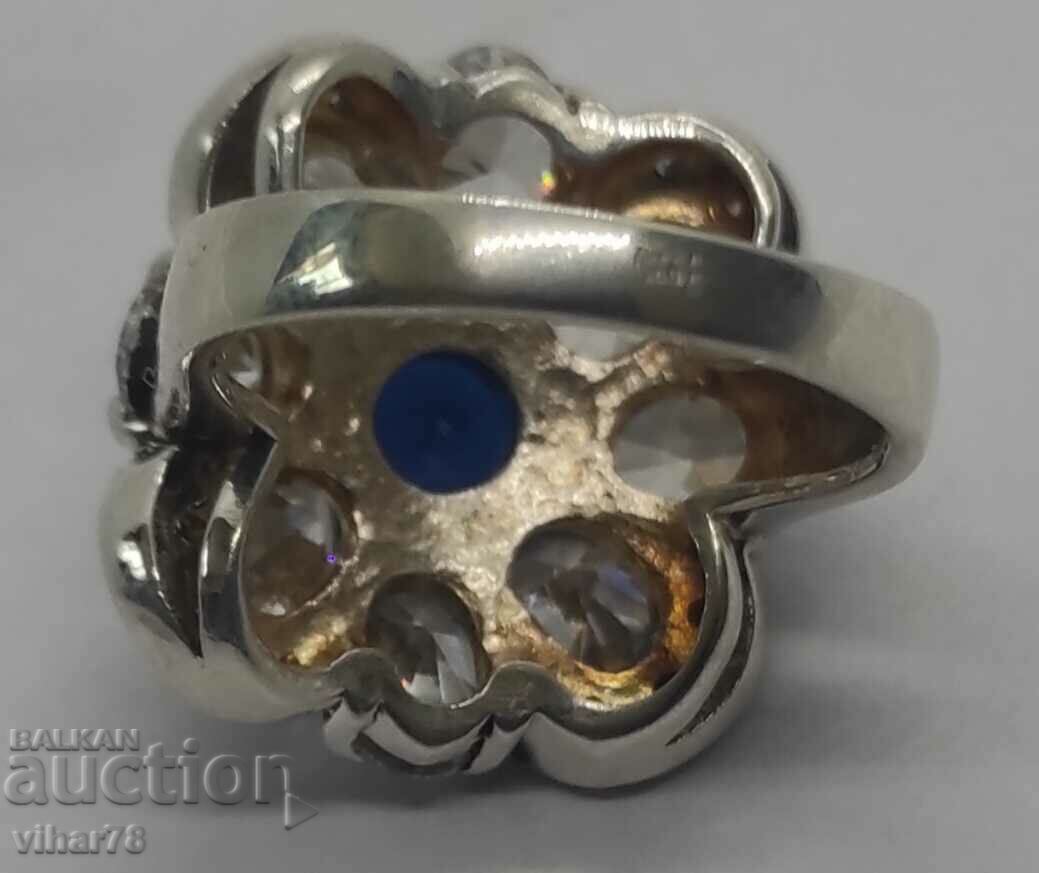 Solid silver ring with zirconia - 7 Solid silver ring with zirconia - 7