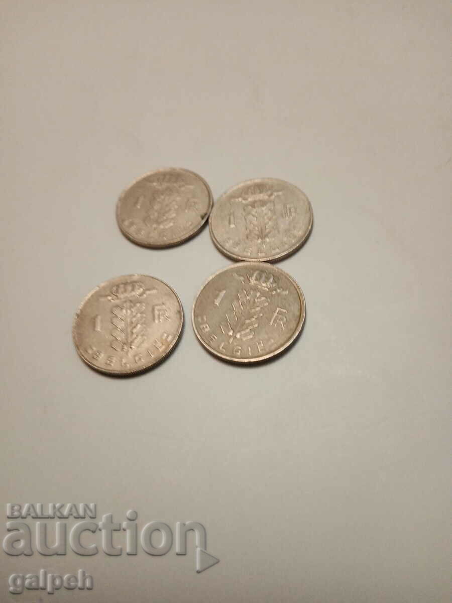 BELGIUM - LOT 1 franc - 4 pcs. - BGN 2 with price 1.60 BGN | € 0.82 BELGIUM - LOT 1 franc - 4 pcs. - BGN 2 with price 1.60 BGN | € 0.82