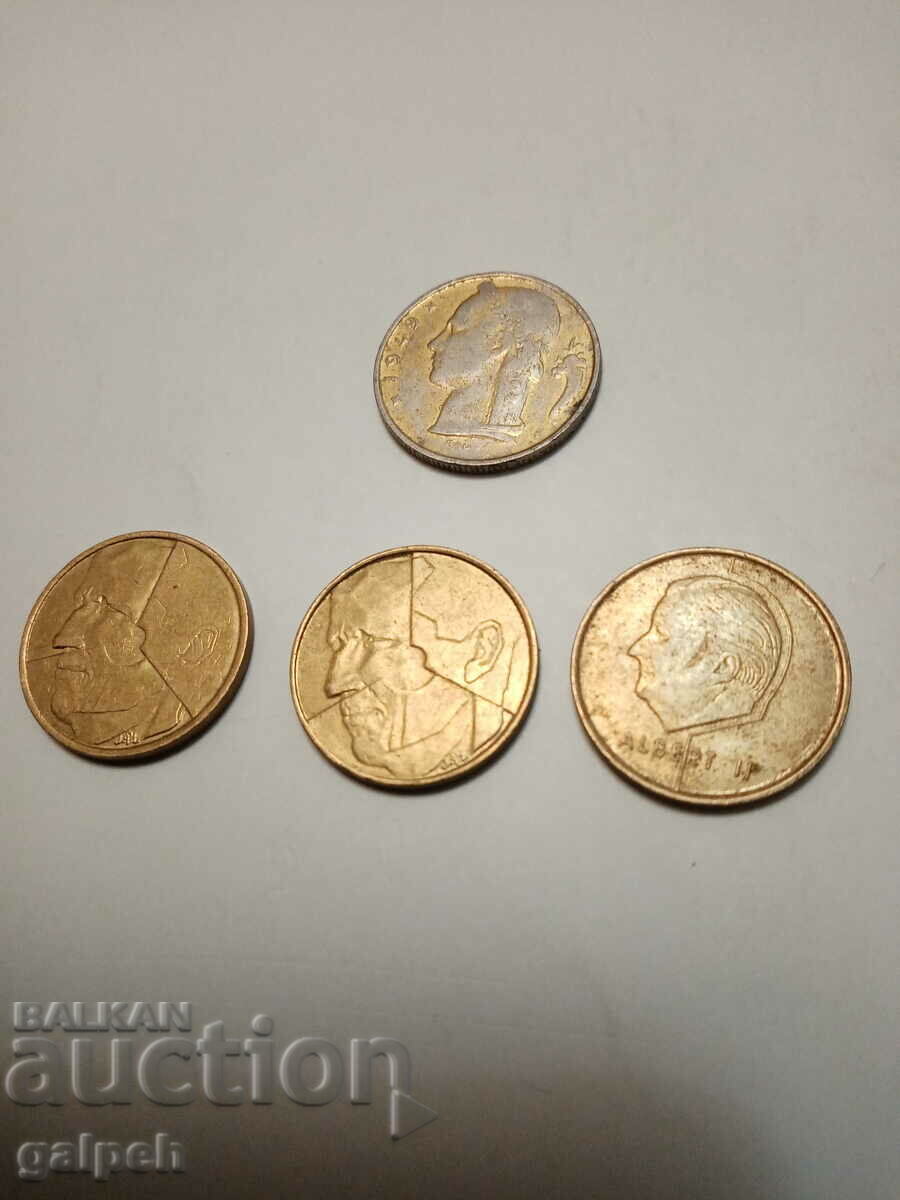 BELGIUM - LOT 5 francs - 4 pcs. - BGN 3 with price 3.00 BGN | € 1.53 BELGIUM - LOT 5 francs - 4 pcs. - BGN 3 with price 3.00 BGN | € 1.53