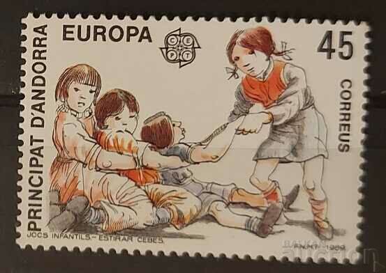 Испанска Андора 1989 Европа CEPT Деца MNH