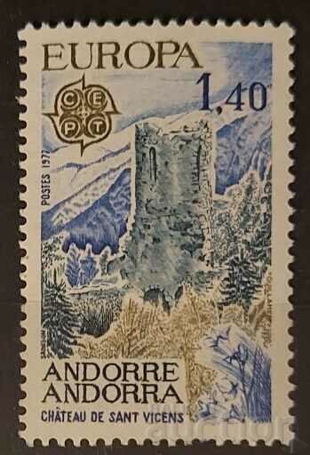 French Andorra 1977 Europe CEPT Buildings MNH