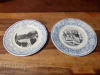 Two old collector's plates porcelain markings