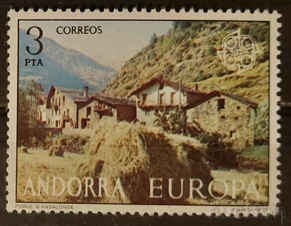 Испанска Андора 1977 Европа CEPT Сгради MNH