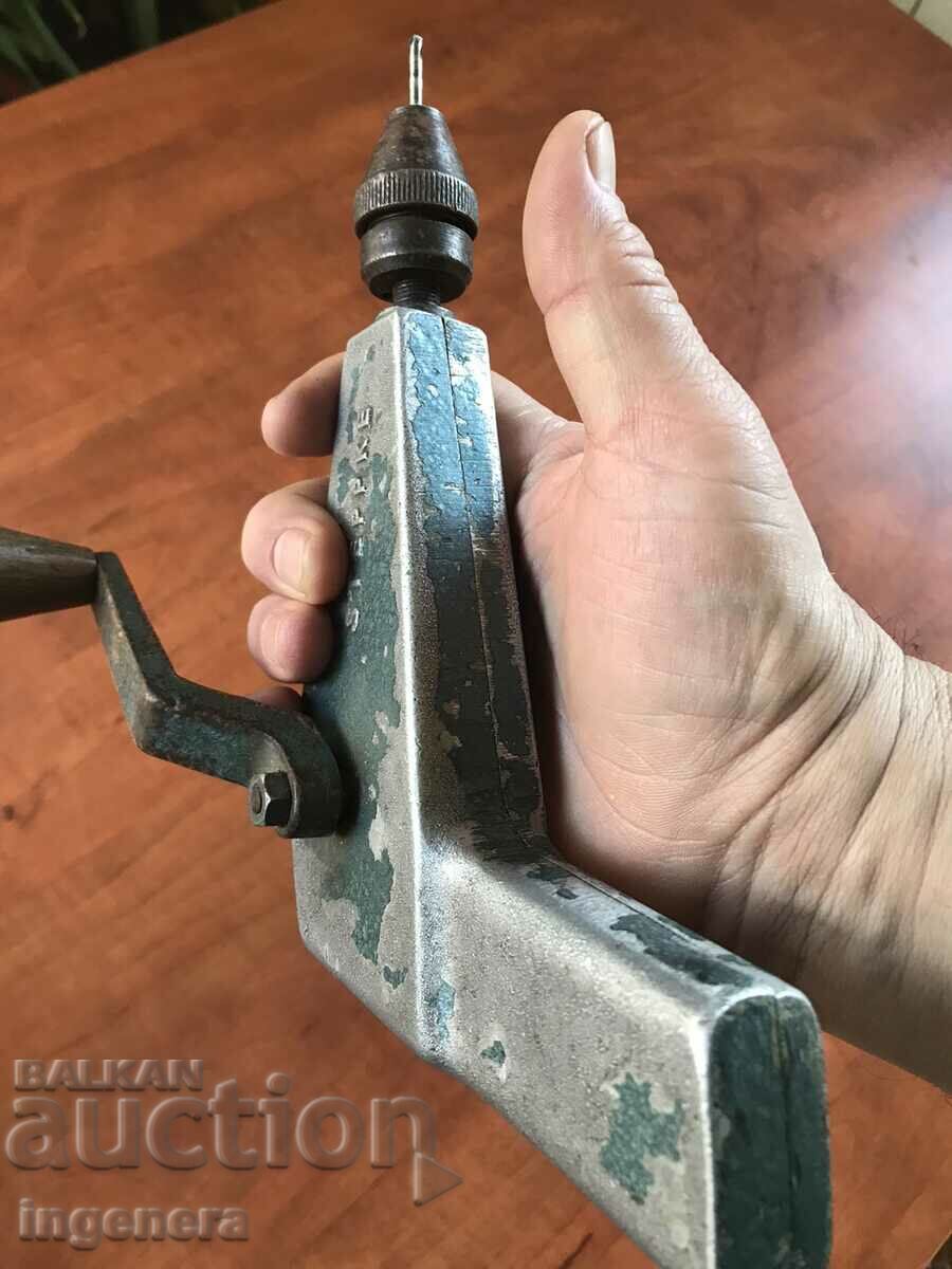 Auction HAND DRILL ANTIQUE WORKING TOOL DRILL Auction HAND DRILL ANTIQUE WORKING TOOL DRILL
