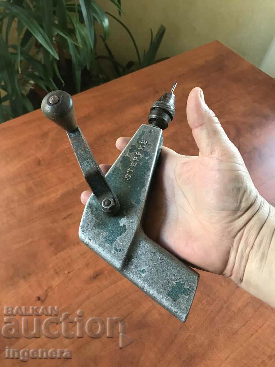 HAND DRILL ANTIQUE WORKING TOOL DRILL