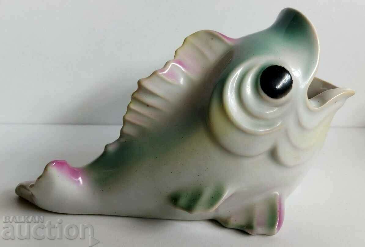 СОЦ ПОРЦЕЛАНОВА ФИГУРА САЛФЕТНИК СТАТУЕТКА РИБА МАРКИРОВКА СОЦ ПОРЦЕЛАНОВА ФИГУРА САЛФЕТНИК СТАТУЕТКА РИБА МАРКИРОВКА