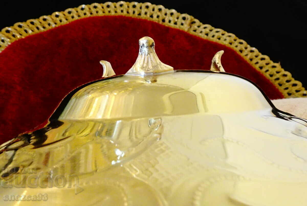 Bronze fruit bowl, roses, relief, baroque - 7 Bronze fruit bowl, roses, relief, baroque - 7