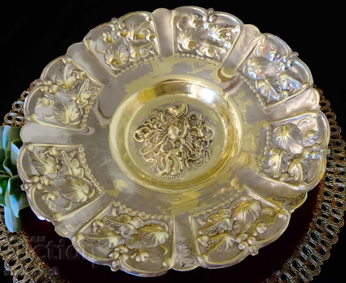 Bronze fruit bowl, salad bowl Phoenix, baroque Bronze fruit bowl, salad bowl Phoenix, baroque