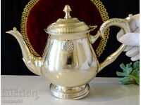 English jug, teapot, nickel silver 940 g.