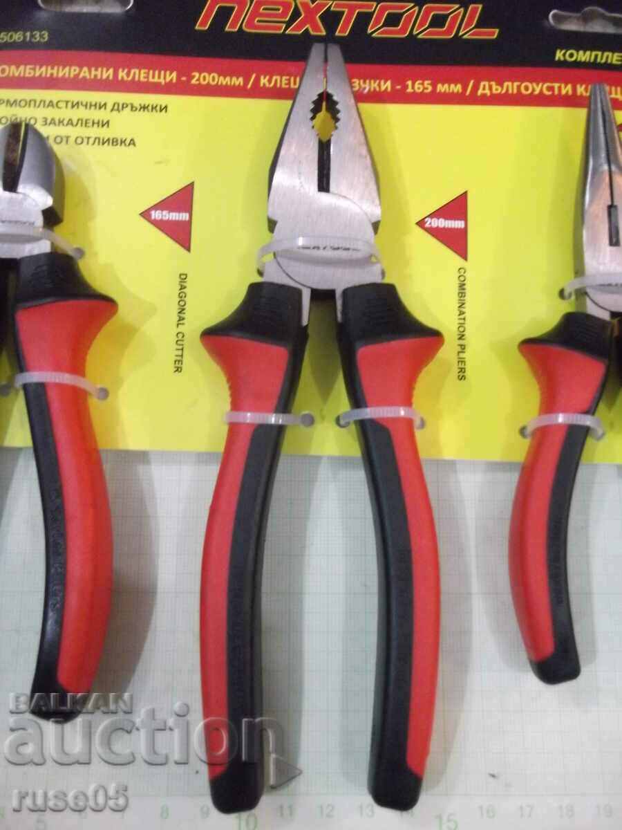 Комплект "NEXTOOL" 3 броя клещи нов - 5