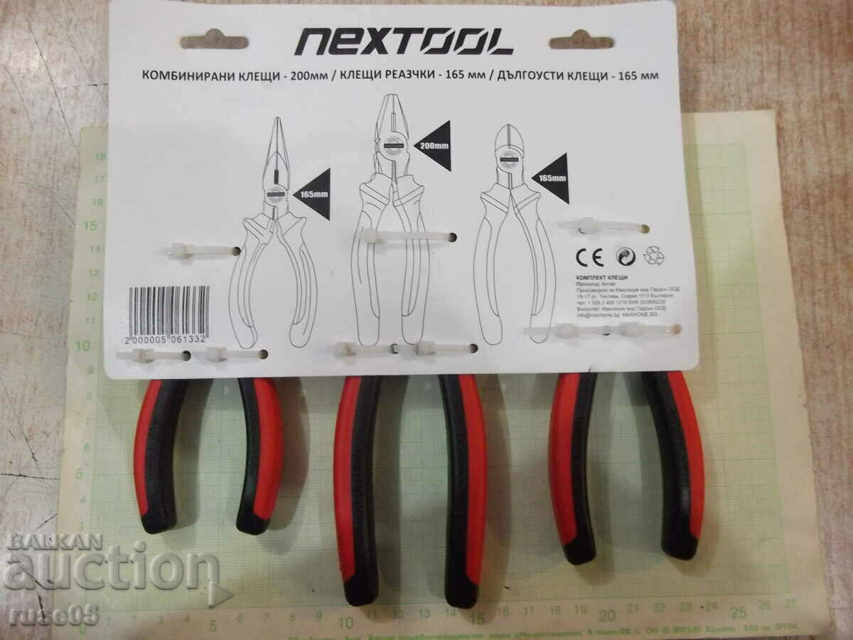 Комплект "NEXTOOL" 3 броя клещи нов - 7