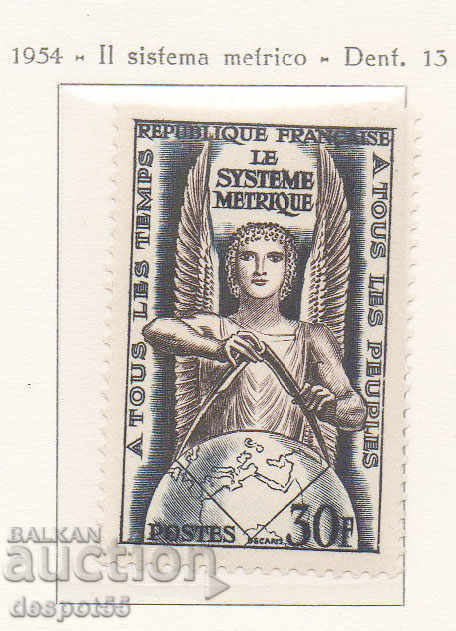1954. Franța. Sistem metric.