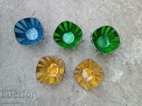 Glass flower bowls with fittings