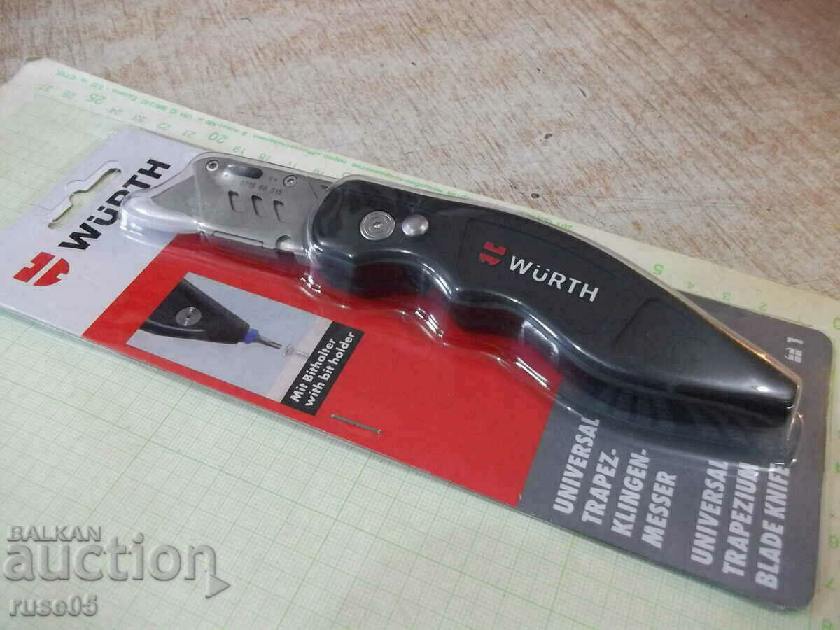 "WÜRTH" model knife with trapezoidal blade and bit holder - 7 "WÜRTH" model knife with trapezoidal blade and bit holder - 7