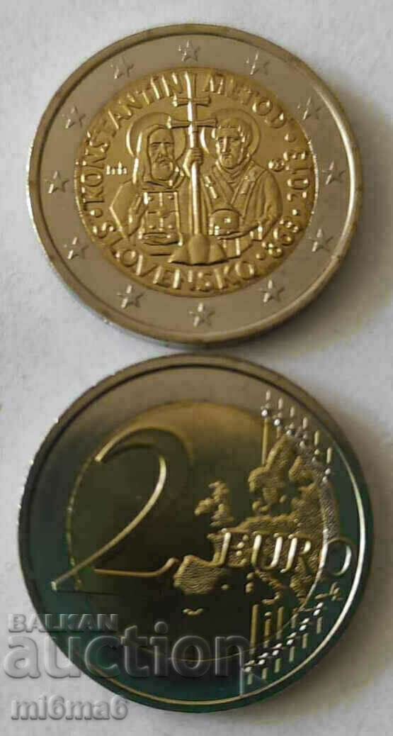 2 евро Словакия - Кирил и Методий 2013 г