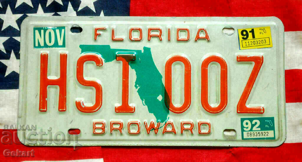 Американски регистрационен номер Табела FLORIDA
