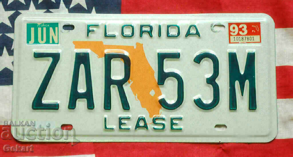 US license plate FLORIDA plate