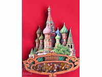 Authentic 3D wooden magnet from Moscow, Russia- series-