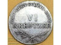 Austria 6 Kreuzers 1802 Burgau 22mm silver
