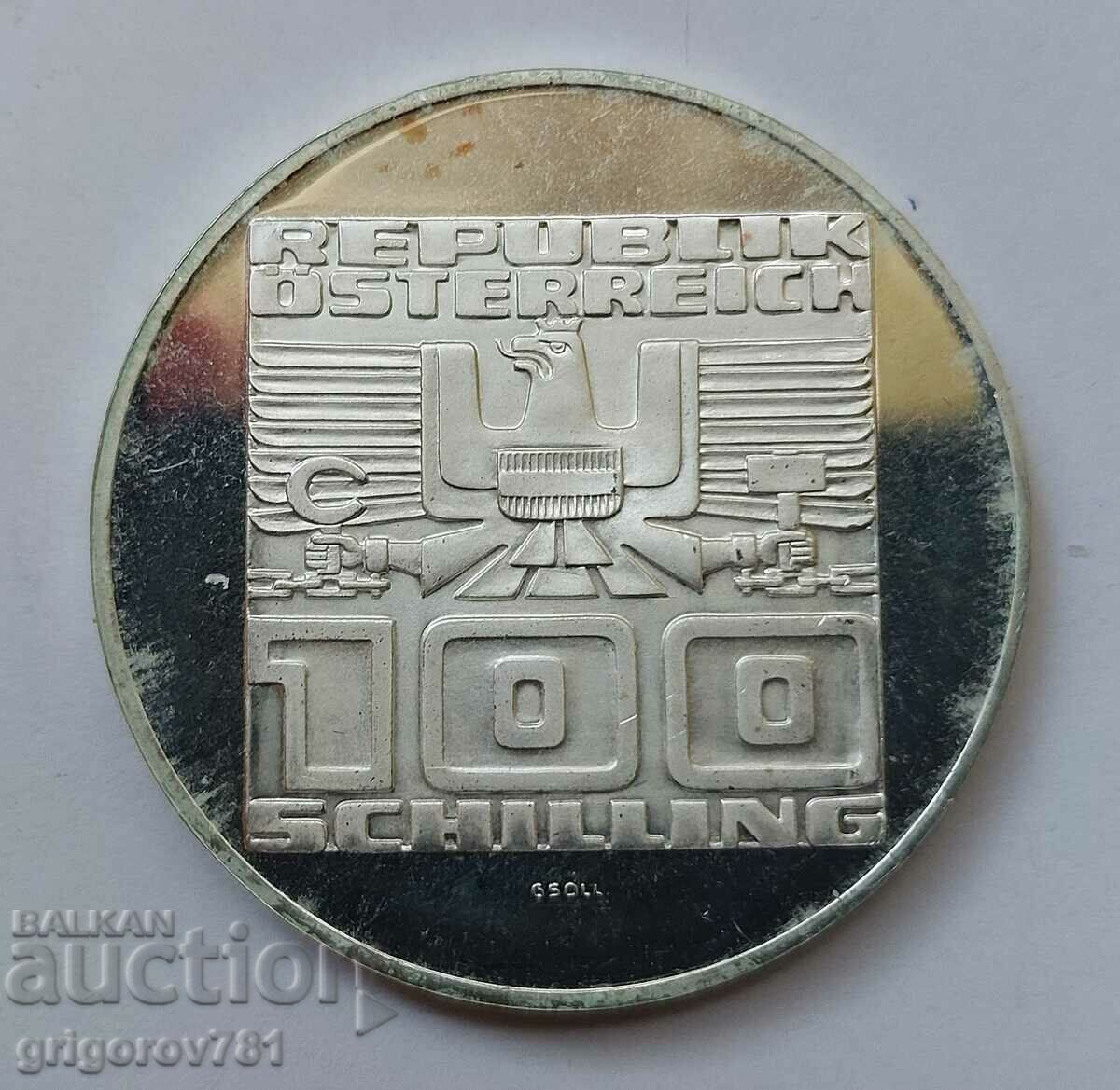 100 шилинга сребро пруф Австрия 1977 - сребърна монета #10 с цена € 21.47 | 41.99 лв.